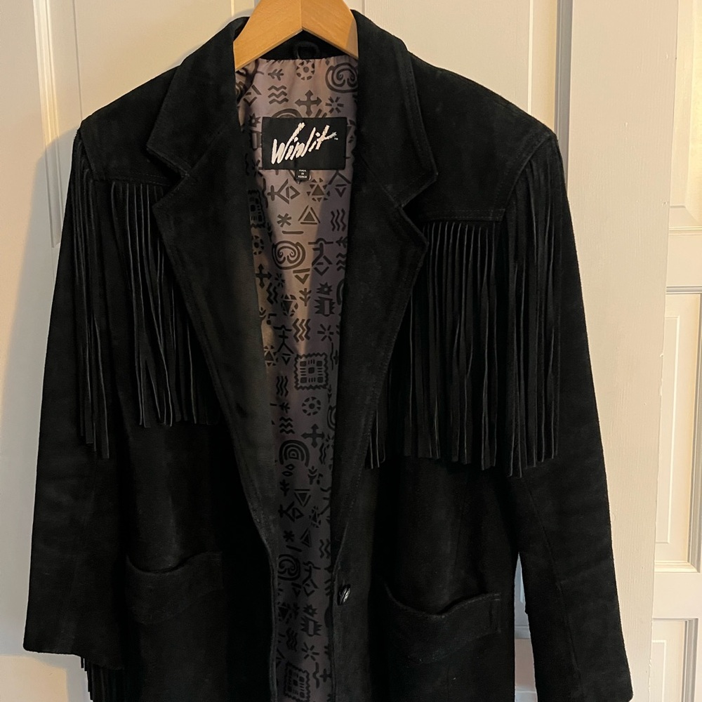 Black Fringe Women's Jacket